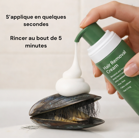 Crème Épilatoire à l'Aloe Vera - Peau lisse. Sans rasoir. Sans douleur.